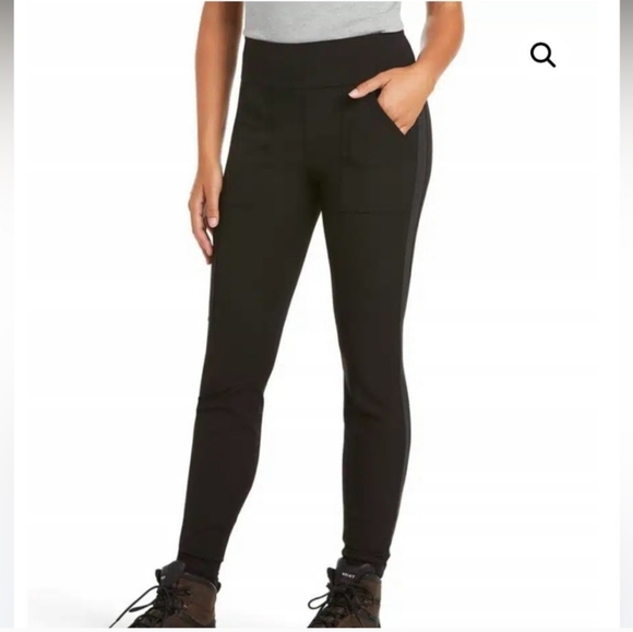 Womens Ariat Black Rebar Durastr Leggings Medium - Picture 1 of 8